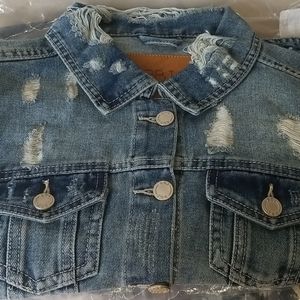 NWT Boom Boom Jeans (BBJ) Distressed Jean Jacket